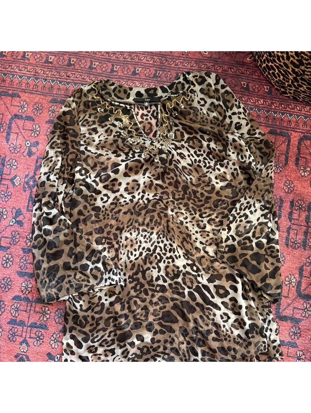 LEOPARD PRINT TUNIC/BEACH COVER